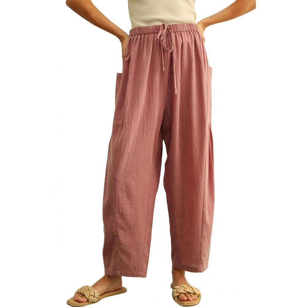 NEW MIOU MUSE brynne pinstripe pants in pink